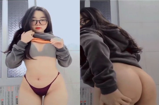 Em kính cận sexy khoe vòng 3 bốc lửa đầy cuốn hút